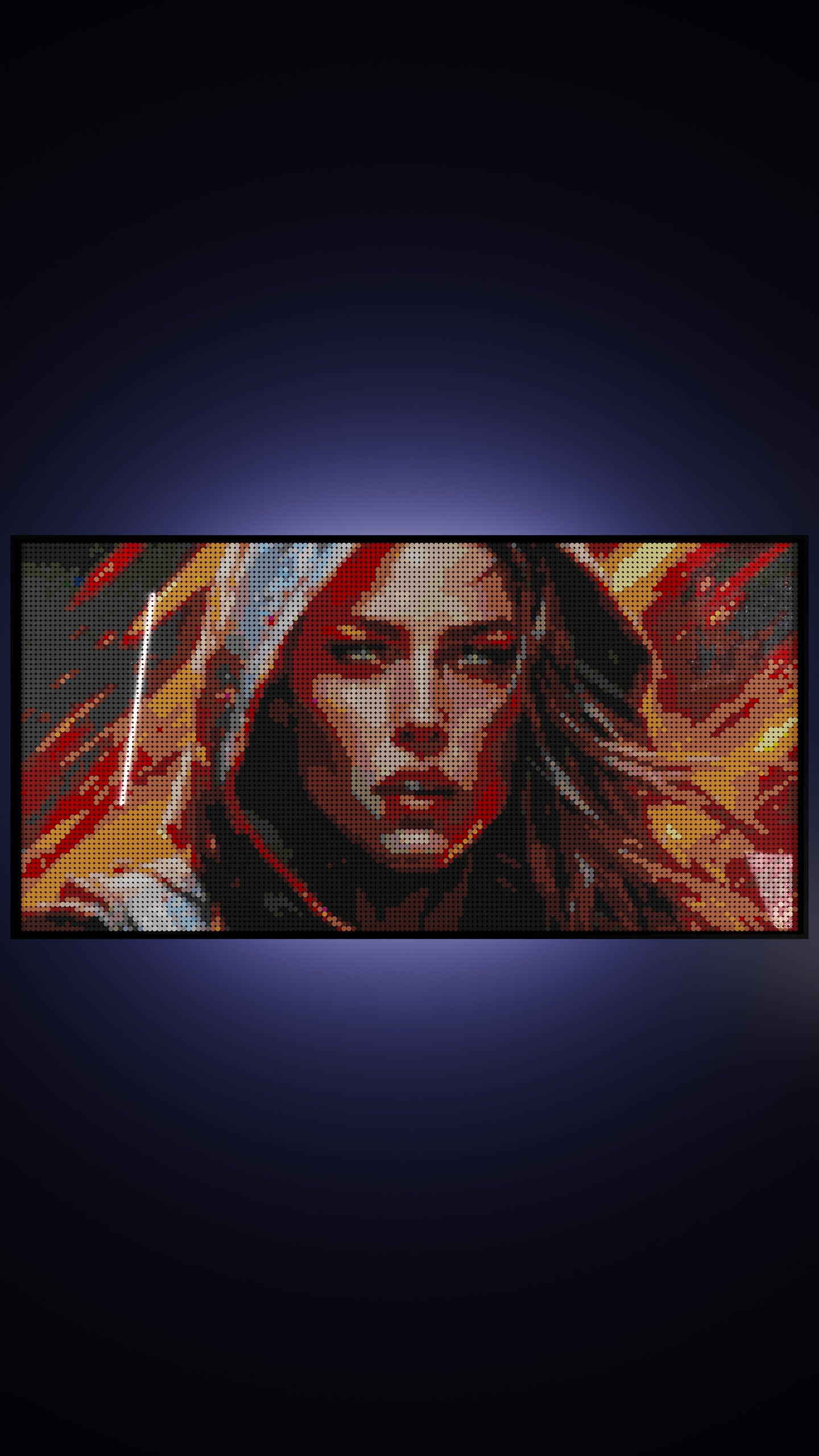Leona Hellfire LEGO® Style mosaic pixel art design for display